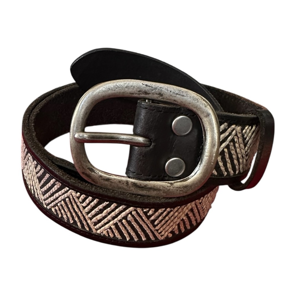 LUCKY BRAND Black and Silver Men's Belt
